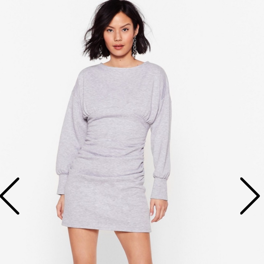 Sweater dress ruched